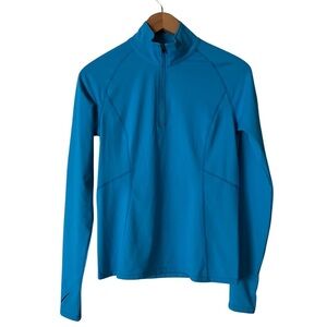 Marmot Quart Zip Ice Blue Moisture Wicking Pullover, Size Small